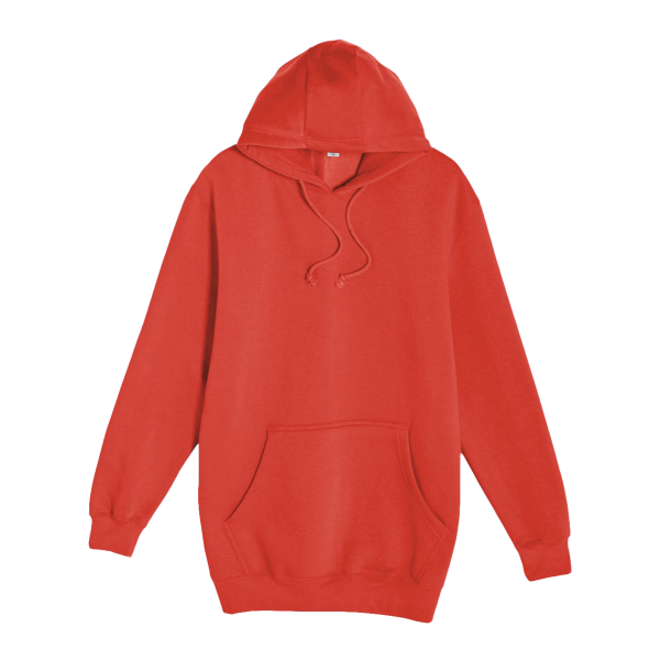 Lane Seven Unisex Heavyweight Pullover Hooded Sweatshirt, Paprika, Front view