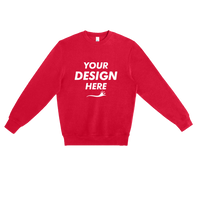 Lane Seven Unisex Premium Crewneck Sweatshirt, Cardinal, Front view, Mockup