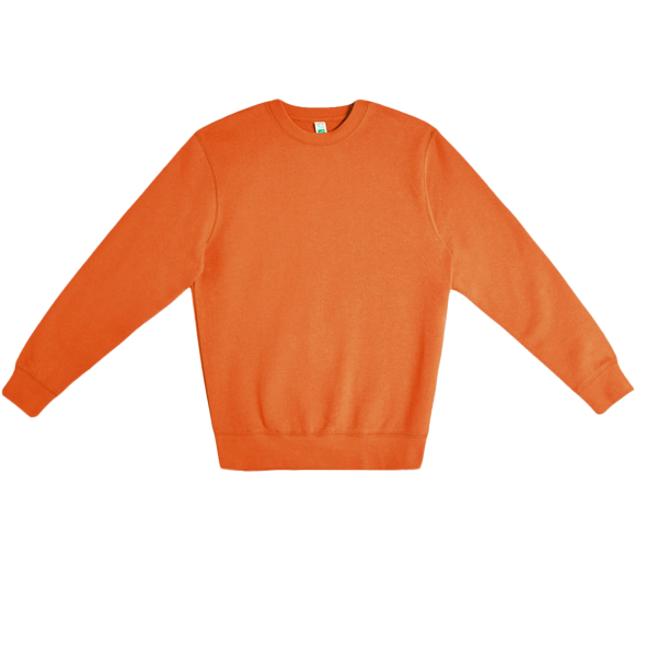 Lane Seven Unisex Premium Crewneck Sweatshirt, Carrot, Front view