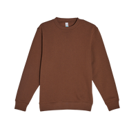Lane Seven Unisex Premium Crewneck Sweatshirt, Chestnut, Front view