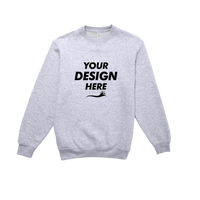 Lane Seven Unisex Premium Crewneck Sweatshirt, Heather Grey, Front view, Mockup