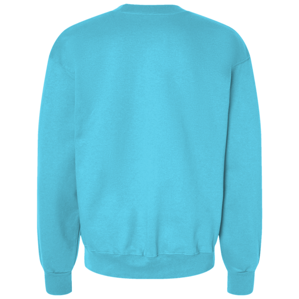 Lane Seven Unisex Premium Crewneck Sweatshirt, Ocean Blue, Back view