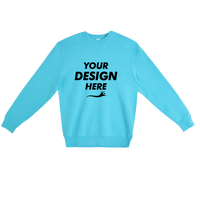 Lane Seven Unisex Premium Crewneck Sweatshirt, Ocean Blue, Front view, Mockup