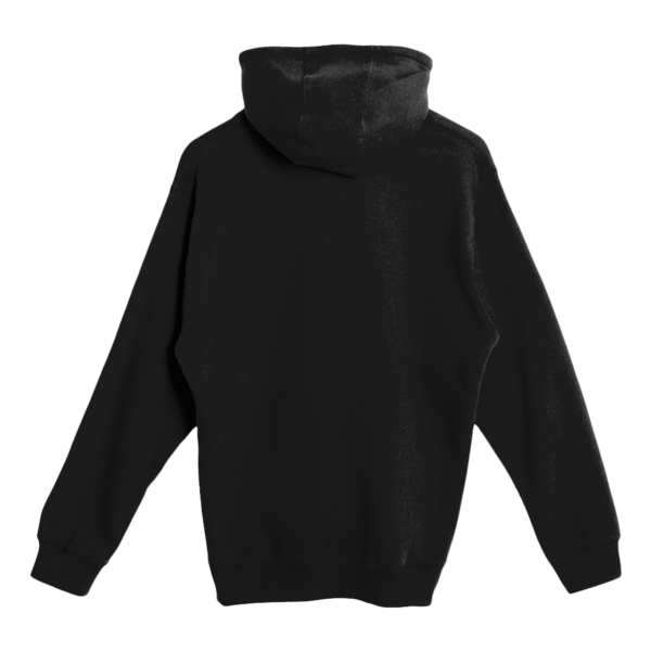 Lane Seven Unisex Premium Full-Zip Hooded Sweatshirt, Black, Back view