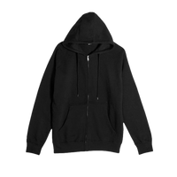 Lane Seven Unisex Premium Full-Zip Hooded Sweatshirt, Black, Front view