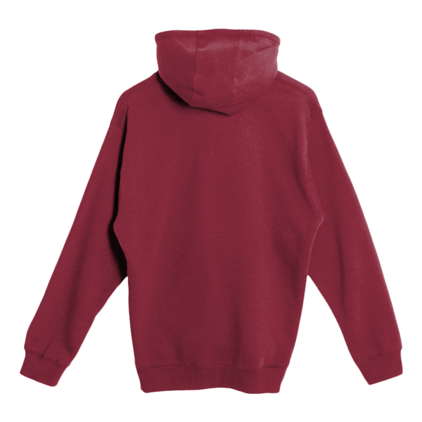 Lane Seven Unisex Premium Full-Zip Hooded Sweatshirt, Burgundy, Back view