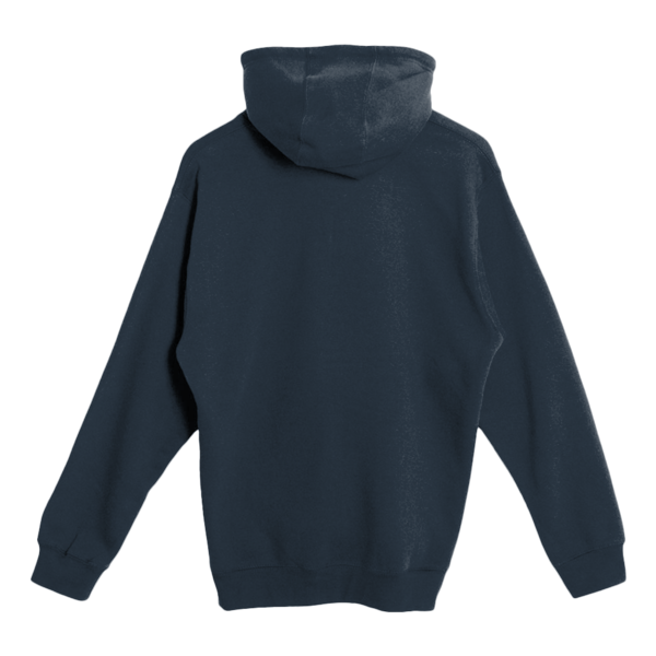 Lane Seven Unisex Premium Full-Zip Hooded Sweatshirt, Navy, Back view