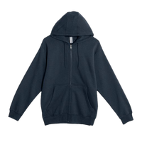 Lane Seven Unisex Premium Full-Zip Hooded Sweatshirt, Navy, Front view