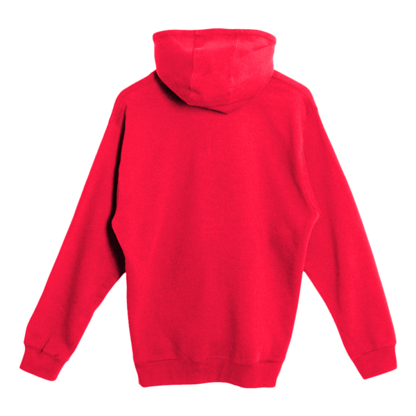 Lane Seven Unisex Premium Full-Zip Hooded Sweatshirt, Red, Back view