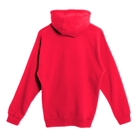 Lane Seven Unisex Premium Full-Zip Hooded Sweatshirt, Red, Back view