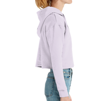Lane Seven Women's Cropped Fleece Hooded Sweatshirt, Lilac, Right Sleeve view