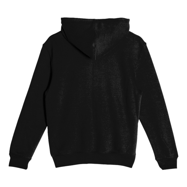 Lane Seven Youth Premium Pullover Hooded Sweatshirt, Black, Back view