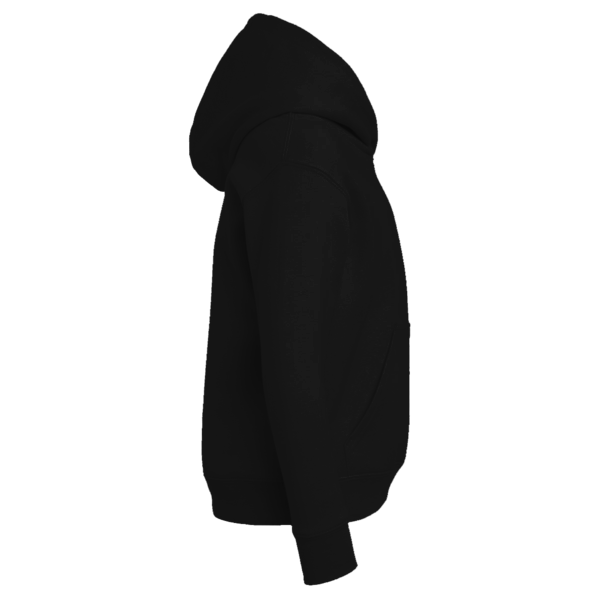 Lane Seven Youth Premium Pullover Hooded Sweatshirt, Black, Right Sleeve view