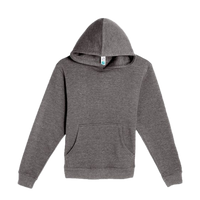 Lane Seven Youth Premium Pullover Hooded Sweatshirt, Charcoal Heather, Front view