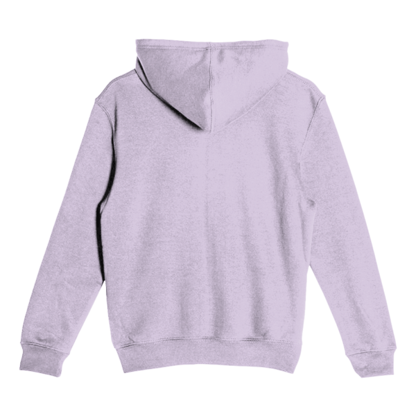 Lane Seven Youth Premium Pullover Hooded Sweatshirt, Lilac, Back view
