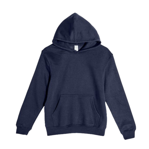 Lane Seven Youth Premium Pullover Hooded Sweatshirt, Navy, Front view