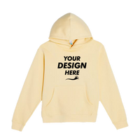 Lane Seven Youth Premium Pullover Hooded Sweatshirt, Pina Colada, Front view, Mockup
