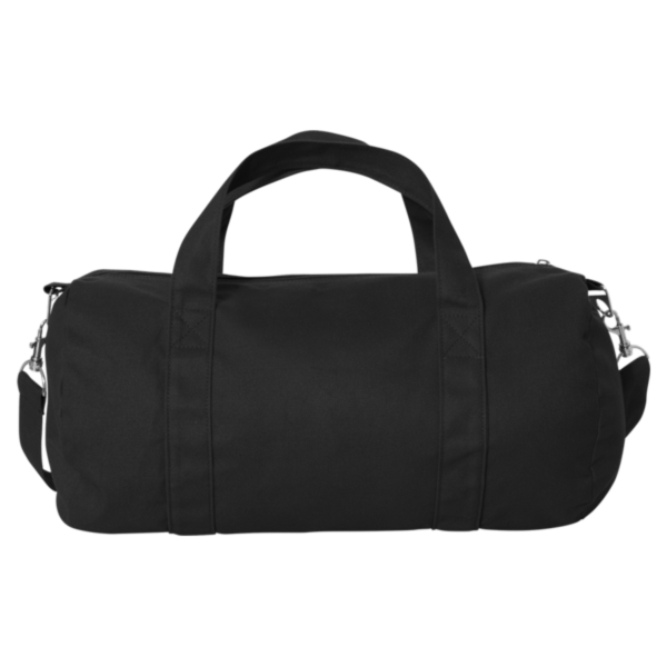 Liberty Bags Canvas Duffel Bag, Black, Back view
