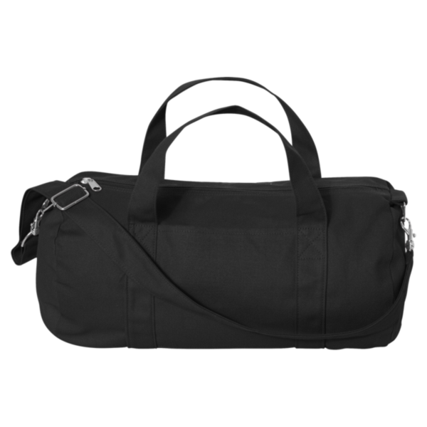 Liberty Bags Canvas Duffel Bag, Black, Front view