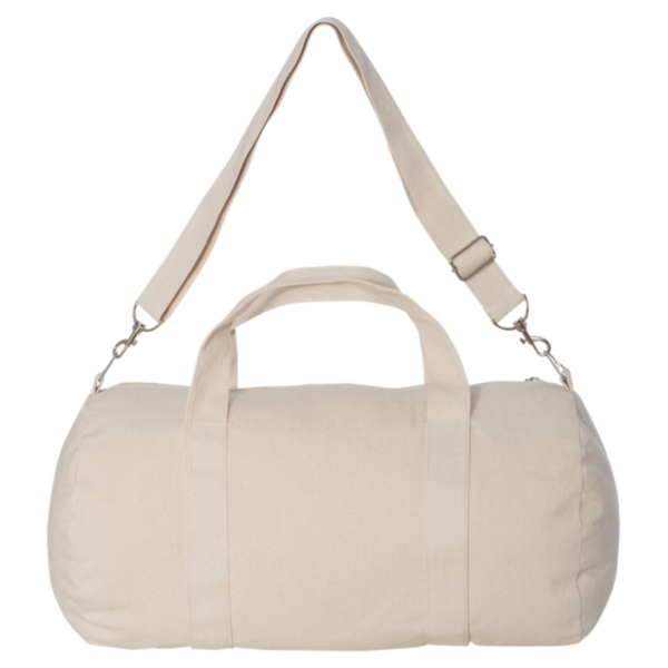 Liberty Bags Canvas Duffel Bag, Natural, Back view