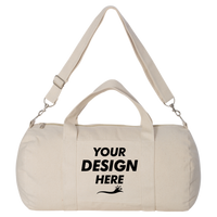 Liberty Bags Canvas Duffel Bag, Natural, Front view, Mockup