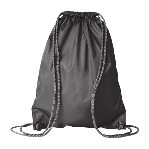 Liberty Bags Drawstring Pack with DUROcord, Black, Back view