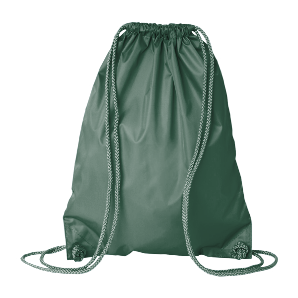 Liberty Bags Drawstring Pack with DUROcord, Forest, Back view