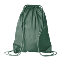 Liberty Bags Drawstring Pack with DUROcord, Forest, Back view