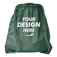 Liberty Bags Drawstring Pack with DUROcord, Forest, Front view, Mockup