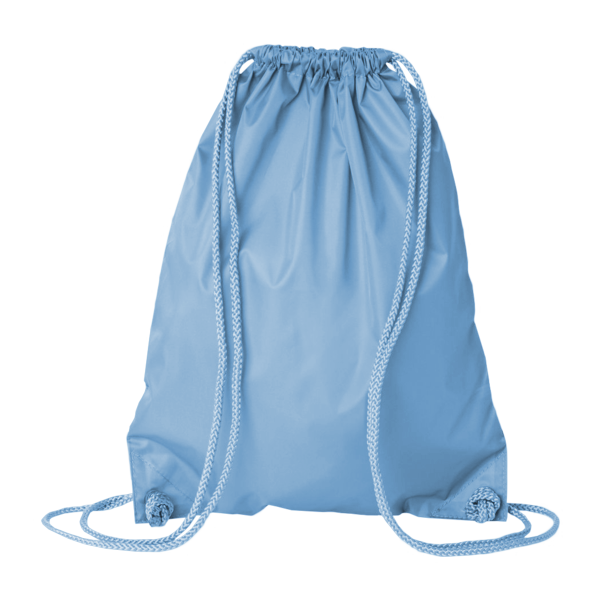 Liberty Bags Drawstring Pack with DUROcord, Light Blue, Back view