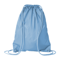 Liberty Bags Drawstring Pack with DUROcord, Light Blue, Back view