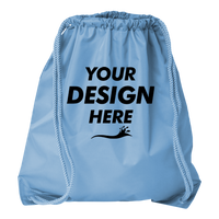 Liberty Bags Drawstring Pack with DUROcord, Light Blue, Front view, Mockup