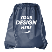 Liberty Bags Drawstring Pack with DUROcord, Navy, Front view, Mockup
