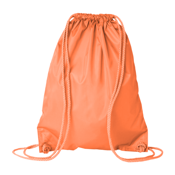 Liberty Bags Drawstring Pack with DUROcord, Orange, Back view