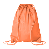 Liberty Bags Drawstring Pack with DUROcord, Orange, Back view