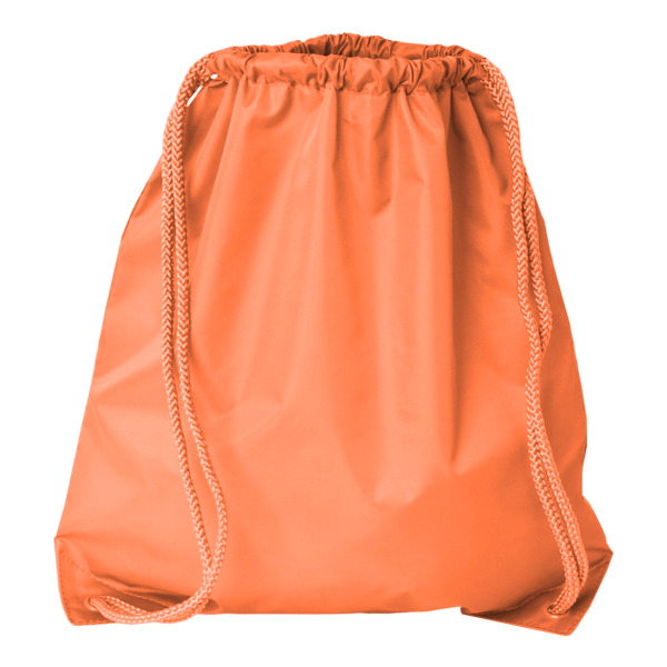 Liberty Bags Drawstring Pack with DUROcord, Orange, Front view