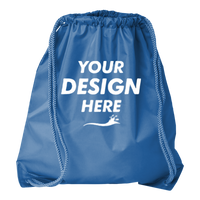 Liberty Bags Drawstring Pack with DUROcord, Royal, Front view, Mockup