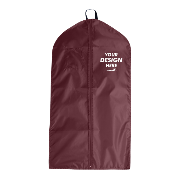 Liberty Bags Garment Bag, Maroon, Front view, Mockup