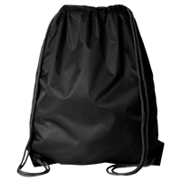 Liberty Bags Large Drawstring Pack with DUROcord, Black, Back view