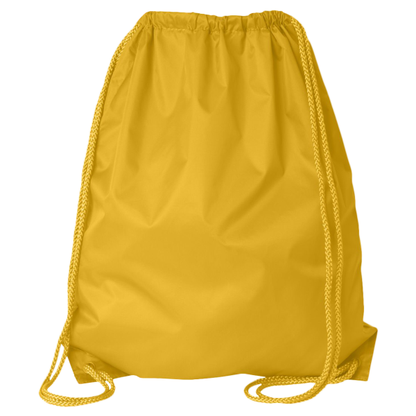 Liberty Bags Large Drawstring Pack with DUROcord, Bright Yellow, Back view