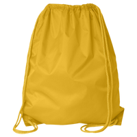 Liberty Bags Large Drawstring Pack with DUROcord, Bright Yellow, Back view