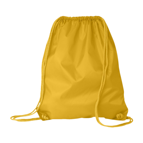 Liberty Bags Large Drawstring Pack with DUROcord, Bright Yellow, Front view