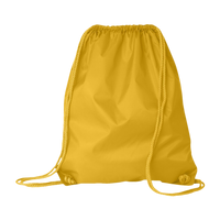 Liberty Bags Large Drawstring Pack with DUROcord, Bright Yellow, Front view