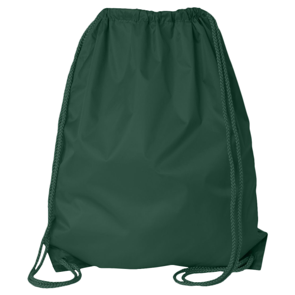 Liberty Bags Large Drawstring Pack with DUROcord, Forest, Back view
