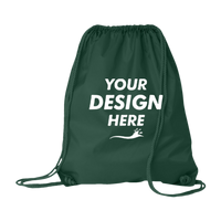 Liberty Bags Large Drawstring Pack with DUROcord, Forest, Front view, Mockup