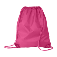Liberty Bags Large Drawstring Pack with DUROcord, Hot Pink, Front view