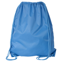 Liberty Bags Large Drawstring Pack with DUROcord, Light Blue, Back view