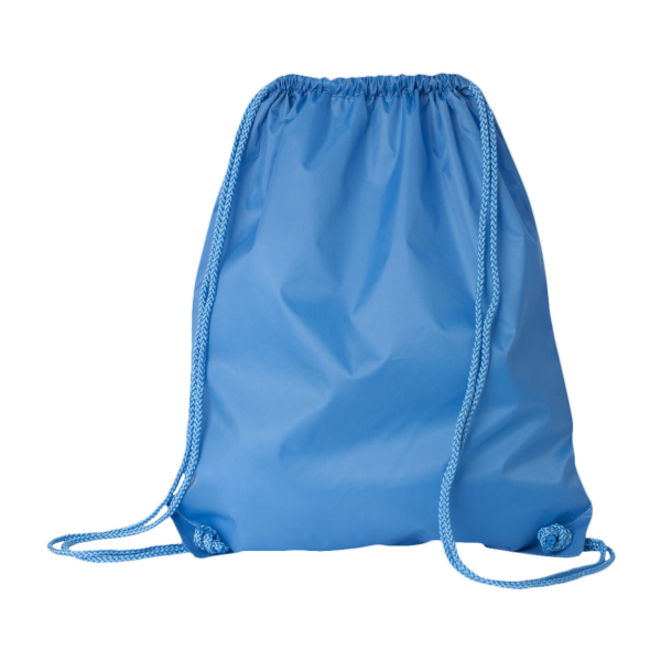 Liberty Bags Large Drawstring Pack with DUROcord, Light Blue, Front view