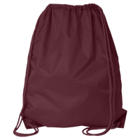 Liberty Bags Large Drawstring Pack with DUROcord, Maroon, Back view