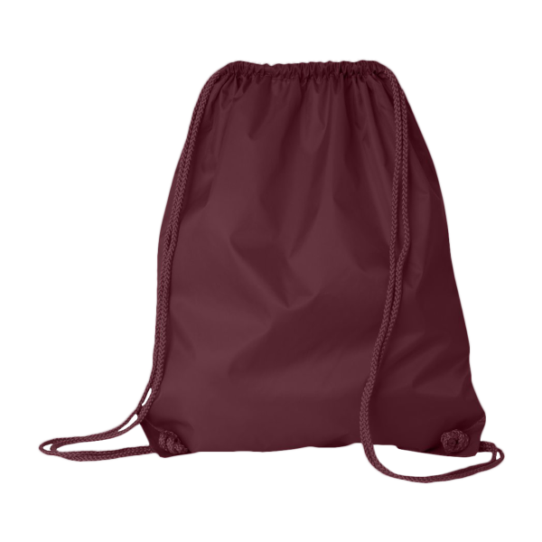 Liberty Bags Large Drawstring Pack with DUROcord, Maroon, Front view